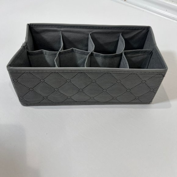 Sorbus Gray Collapsible 8 Sock/Undergarment Drawer Storage - Picture 2 of 5